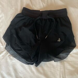 Varsity Black Women's Athletic Shorts